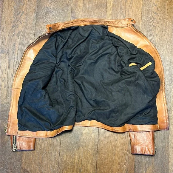 Hondo Huntley (Curated) Cafe Racer Thick Leather Jacket - Picture 12 of 13